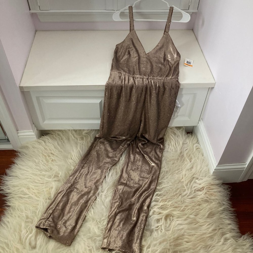 DRESS THE POPULATION LEIGH SEQUINED JUMPSUIT 2292 - Picture 3 of 14